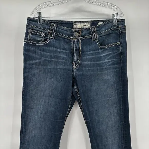 Buckle BKE Jeans Womens 32 Blue Bootcut Wendi Midrise Thick Stitch Casual - Picture 2 of 13
